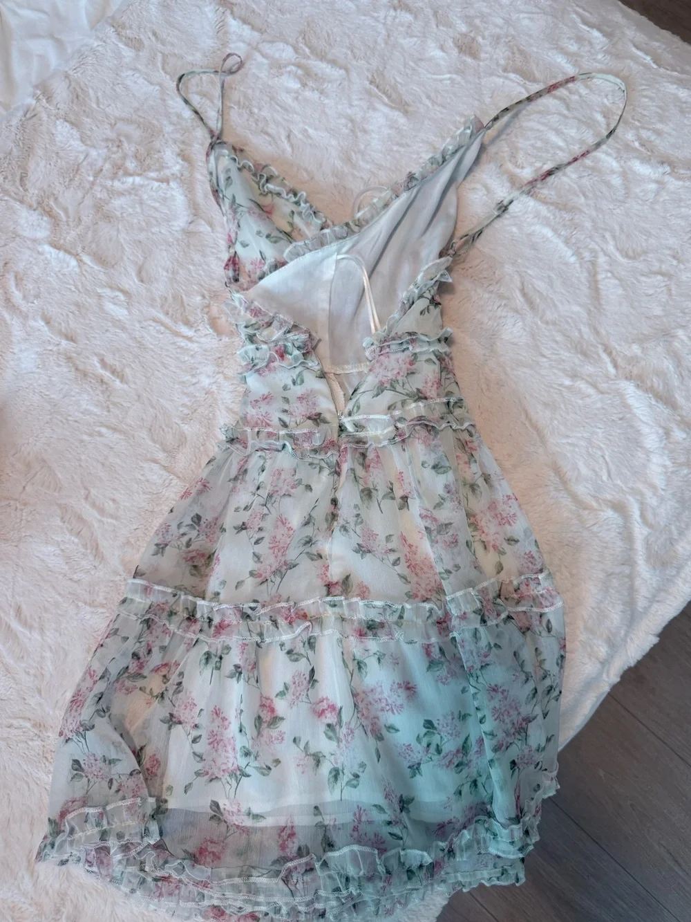 Summer Floral Ruffle Mini Dress - Picture 4 of 8